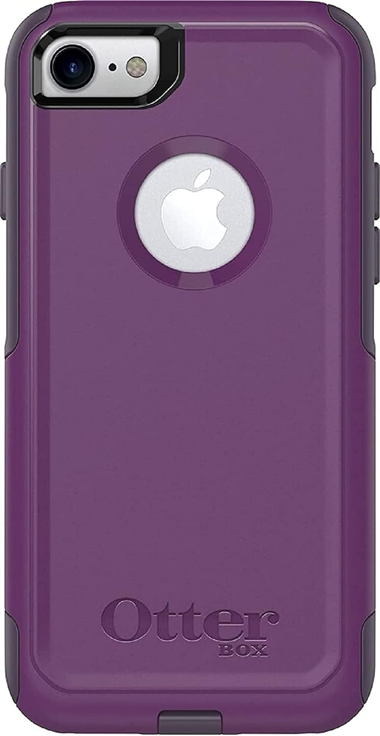 OtterBox Commuter Series Case for iPhone SE (3rd and 2nd gen) and iPhone 8/7 with Pop Grip (Color and Style May Vary) - Non Retail Packaging - Plum Way (Plum Haze/Night Purple)
