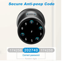 Smart Fingerprint Door Lock, 5-in-1 Keyless Entry Door Lock with Touchscreen Keypad, Smart Electronic Keypad Door Knob for Airbnb Home Hotel Office Apartment