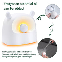 KUNWFNIX Mini Cute Humidifier - Quiet Ultrasonic Humidifier with Night Light, 2 Mist Modes, Auto Shut-off, 500ml Capacity Rain Cloud - RH30, Plants,Bedroom/babies,Nursery/office