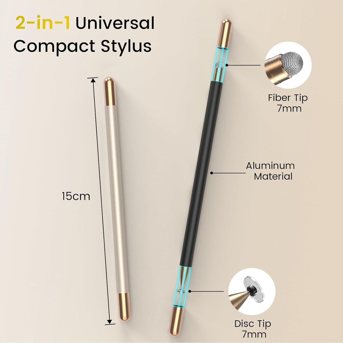 Styluslink(TM) Touch Screen Stylus Pen Compatible with All ipad 9th/8th/7th and More,All ipad pro, iPhone 14/13 /12 pro max and More, All Other Tablets,Cellphones,PC (1 Pack Stylus with 2 Extra Tips)