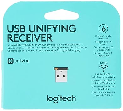 Logitech New Unifying USB Receiver for Mouse and Keyboard, (993-000596)