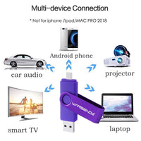 256GB USB Flash Drive Keychain Photo Stick for Android Phone (Purple)