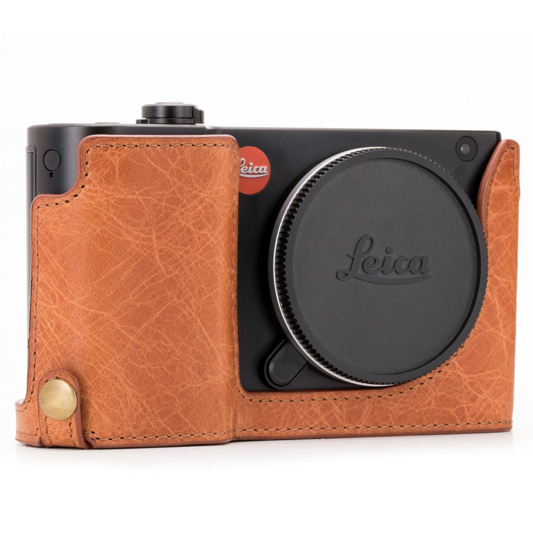 Megagear MG1284 Leica TL2, TL Ever Ready Genuine Leather Camera Half Case & Strap with Battery Access, Brown