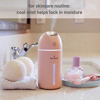 Hey Dewy Wireless, Rechargeable, Self-Care, Skin-Nourishing, Facial Cool Mist Humidifier (Pearl)