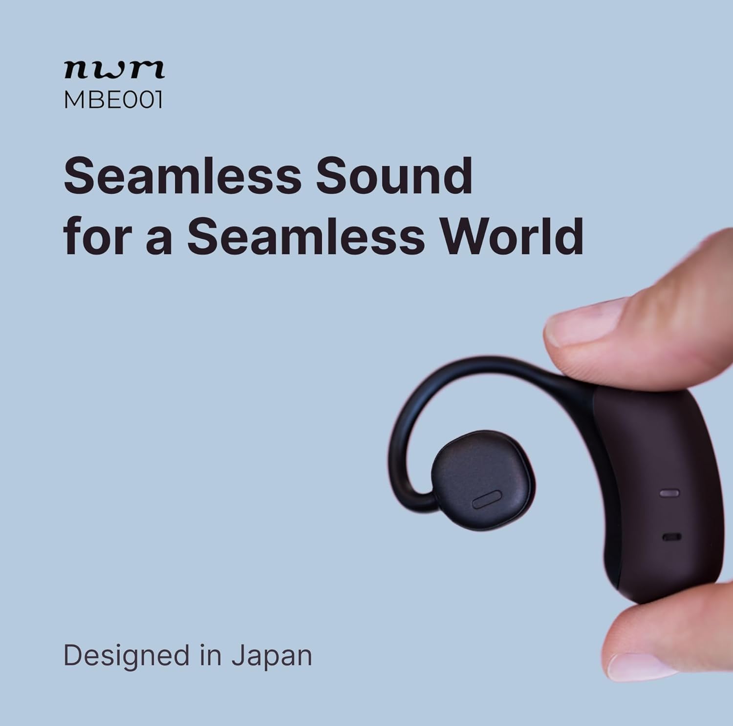 NTT sonority nwm Open Ear Earphones, Ear Spi, No Blocking Ears, Fully Wireless, Nwm MBE001 / Bluetooth 5.2 OWS PSZ Technology, Multi-Point Connection, AptX Compatible, Air Conduction, External Sound