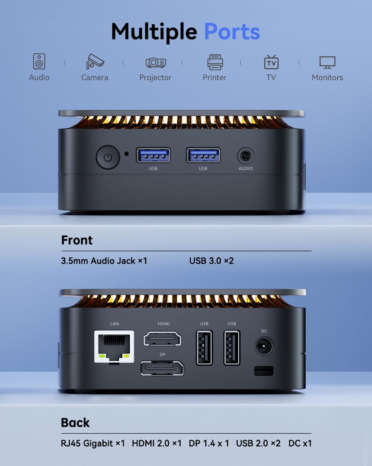 KAMRUI Essenx E1 Mini PC: 16GB DDR4 RAM 512GB M.2 SSD – Packaging