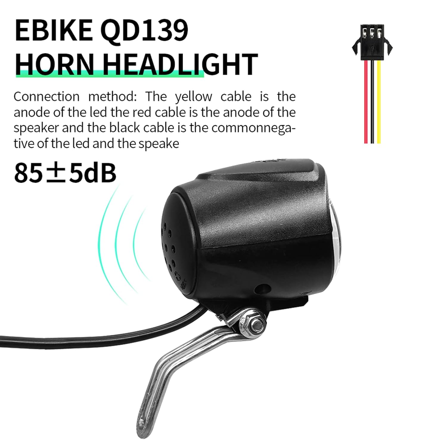 Electric Bicycle Headlight and Tail Light Horn Switch Cable Parts Rubber Ebike Parts Accessories (5+1)