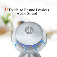 Izzya Anti-Gravity Flying Saucer Magnetic Floating HQ Bluetooth Speaker Wireless Charging Seven Color Changeable Modern Night Light, Silver