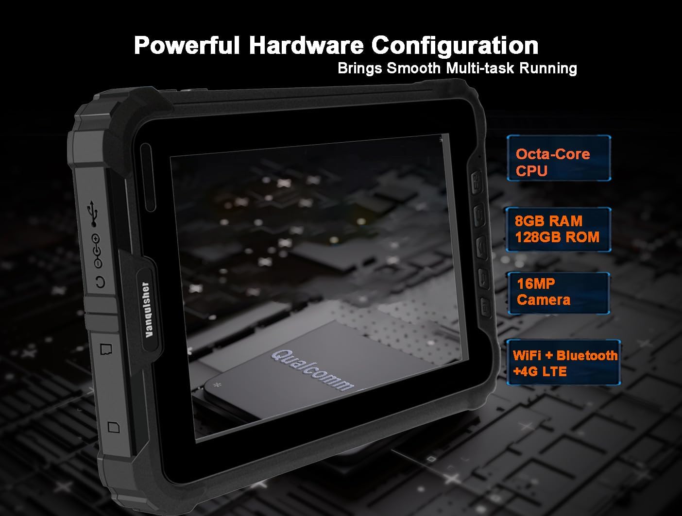 Tablet Vanquisher: Vanquisher 2025 Ultra Rugged 8-inch – Close-up Detail