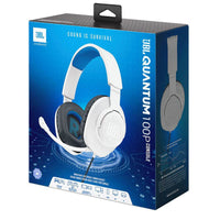 JBL Quantum 100P Console - Gaming Headset for Playstation (White),White/Blue, Medium