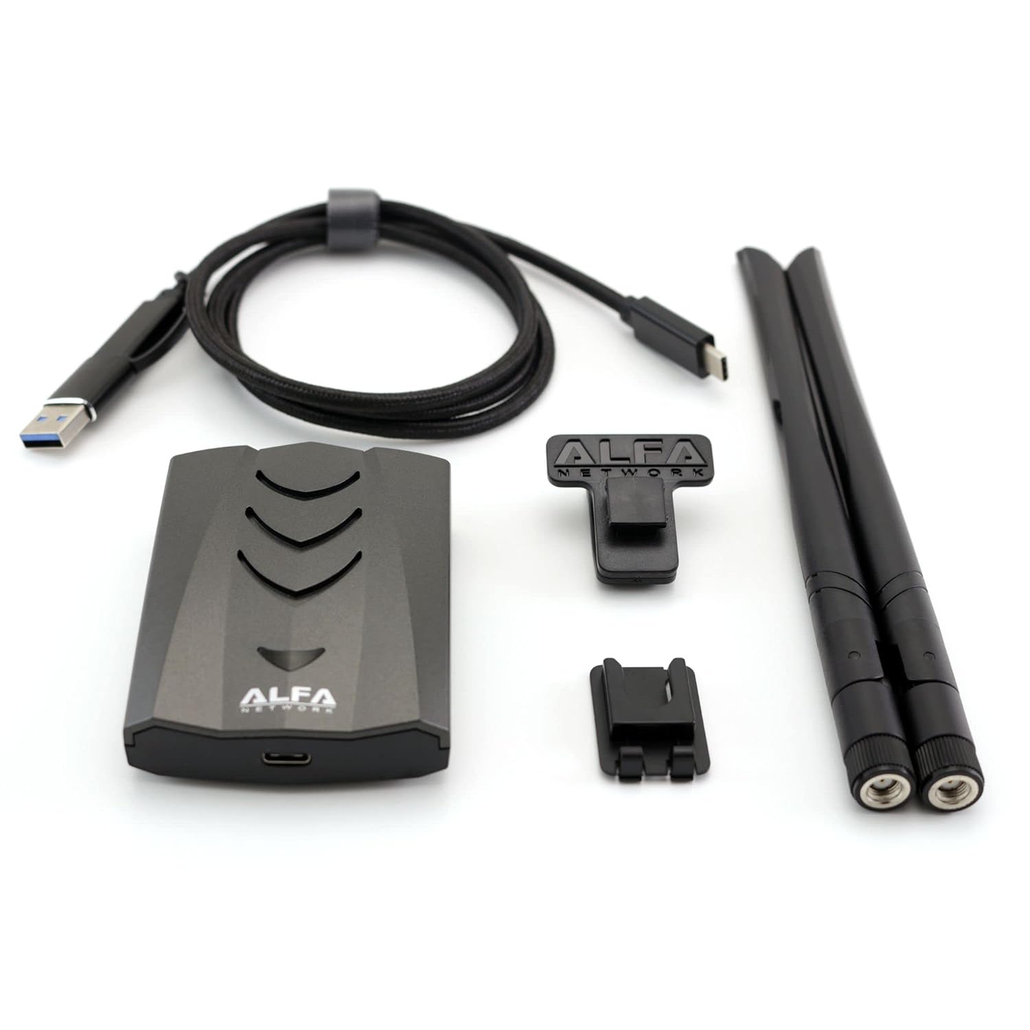ALFA Network Long-Range Dual-Band AC1200 Wireless USB 3.0 Wi-Fi Adapter w/2x 5dBi External Antennas - 2.4GHz 300Mbps/5GHz 867Mbps - 802.11ac & A, B, G, N