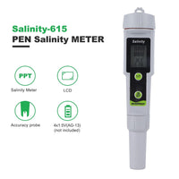 Haofy Pen Type Digital Salinity Meter, Probe Sensor Tester Monitor Measurement Checker, for Water Quality Pond Pool Aquarium Saltwater Seawater Drinking Water