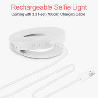 Whellen Selfie Light, Ring Light for Phone Laptop Tablets Camera Photography Video, Rechargeable LED Circle Light (White)