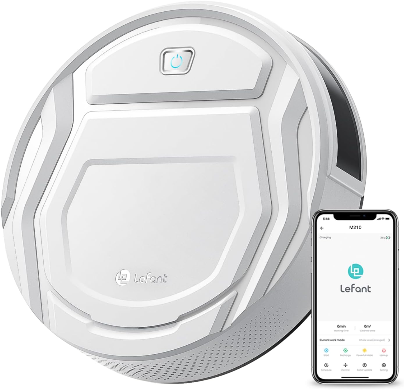 Lefant Robot Vacuum: M210 Strong Suction 120-Minute Runtime – Front View