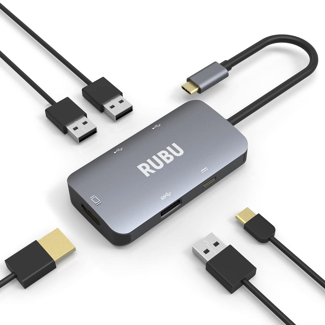 USB C Hub (5 in 1 Type C to 4K HDMI)