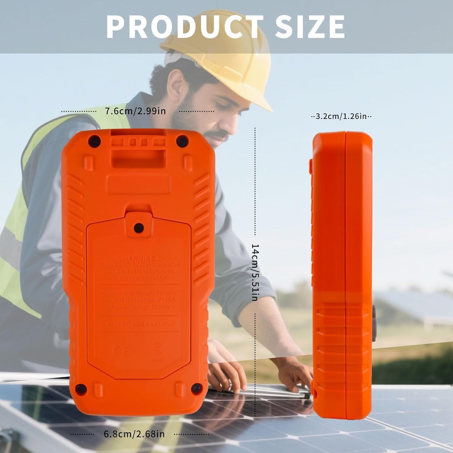 ZIBOO FT-1000W Solar Panel Tester MPPT Meter – Close-up Detail
