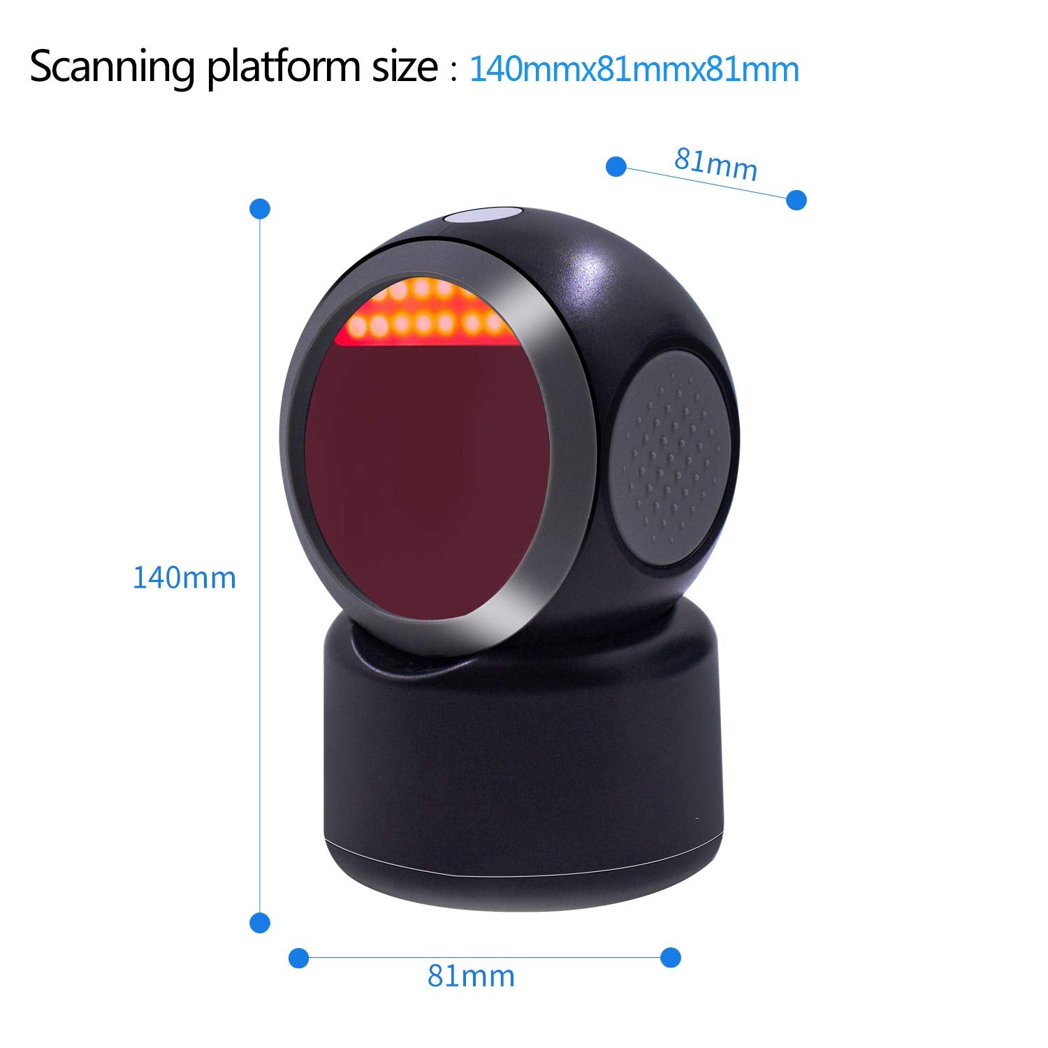 1D 2D QR Desktop Barcode Scanner, Symcode Omnidirectional Hands-Free Automatic USB Barcode Reader, Capture Barcodes from Mobile Phone Screen, Automatic Image Sensing Barcode Scanner