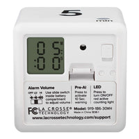La Crosse Technology 919-186-60WH 5, 15, 30 or 60 Minutes Cube Timer - White