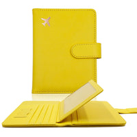 Passport Holder,Passport Holder Card Slots,Cute Passport cover for Women/Men,Waterproof Rfid Blocking Travel Wallet, Yellow