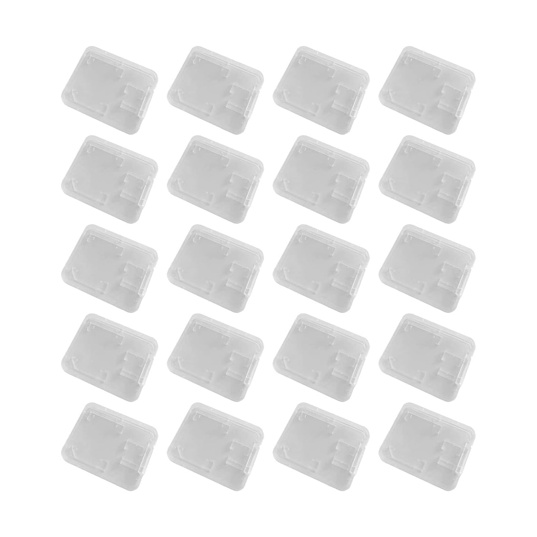 HYMAOME 20pcs Micro SD Card Storage Case Clear Plastic Memory Card Cases Little Containers for SD Card/Adapter, T-Flash/Micro SD Card