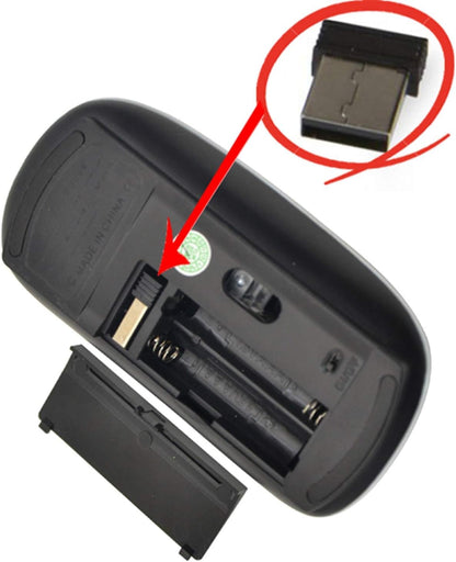 Unique Pattern: Optical Mice Mobile Wireless Mouse 2.4G – Side View