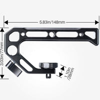 UURig R008 Camera/DSLR Top Handle with Locating Holes for ARRI, Fits for Sony A6400 6300 Camera Cage Low Angle Shots 4 Cold Shoe Mount Microphone 15MM NATO Rail Rod Clamp Tube Hole