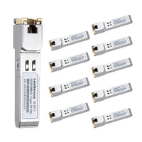 10 PCS SFP Network Transceiver Module, 1.25 Gigabit Single Mode LC 1000BASE-LX SFP 20km (10/100/1000M RJ45)