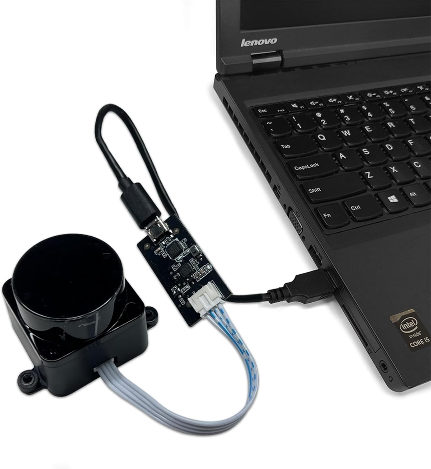 WayPonDEV FHL-LD19 360 Degree 2D Lidar Distance Sensor Kit – In Use