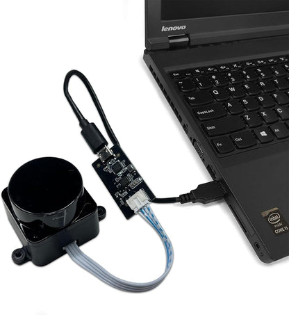 WayPonDEV FHL-LD19 360 Degree 2D Lidar Distance Sensor Kit – In Use