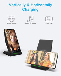 NANAMI 30W Max Wireless Charger, Qi Certified Fast Charging Stand with USB-A Port,Compatible iPhone 13/12/SE 2020/11 Pro/XS Max/XR/X/8 Plus,Galaxy S21 S20 S10 S9 S8, Note 20/10/9/8(with PD Adapter)