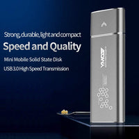 DGZOMYTEK USB3.0 high Speed Transmission Mobile Hard Disk Mini Portable Solid State 256G Notebook External ssd Hard Disk (256G)
