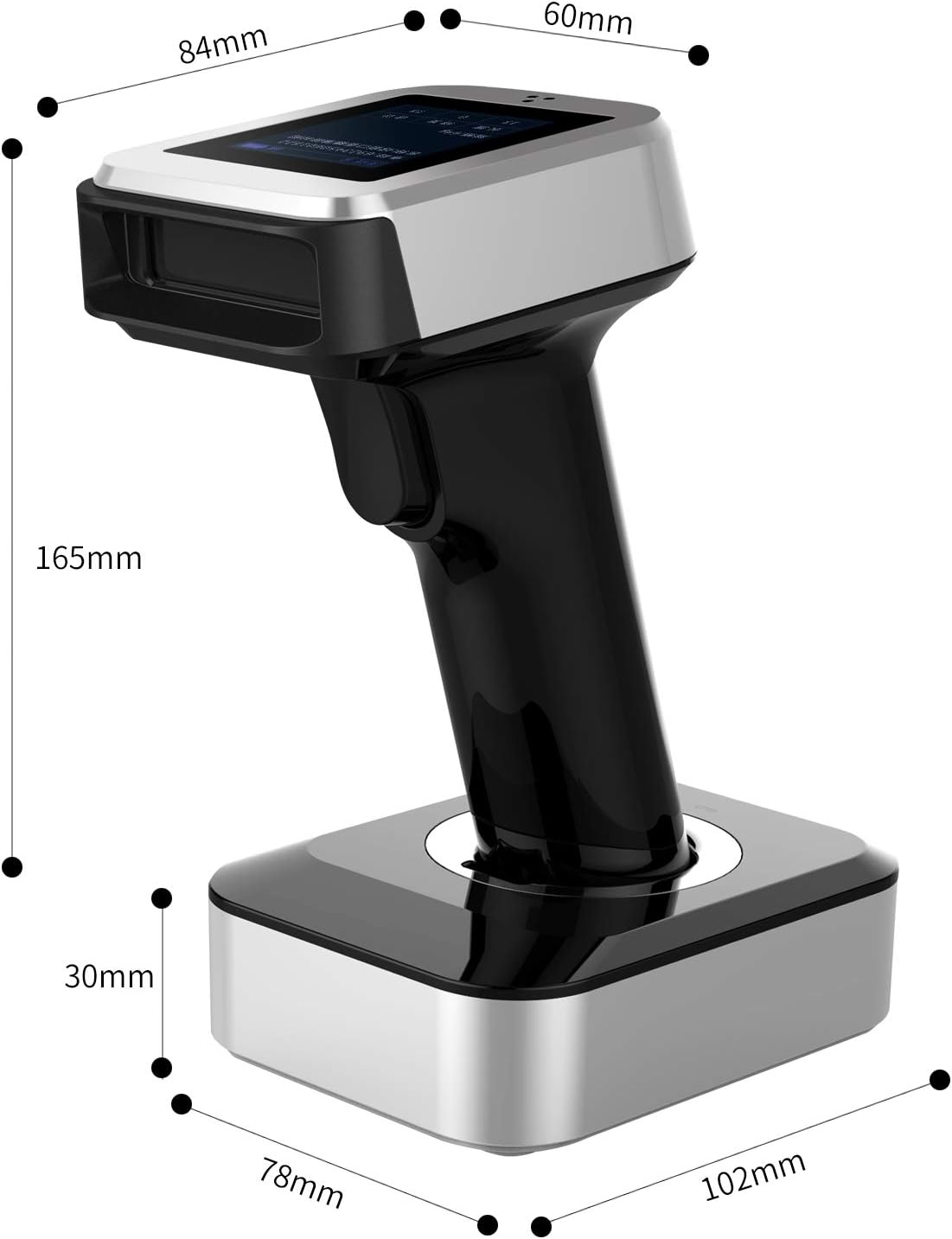 Symcode 2D QR Bluetooth Barcode Scanner with Screen Display – Feature Highlight