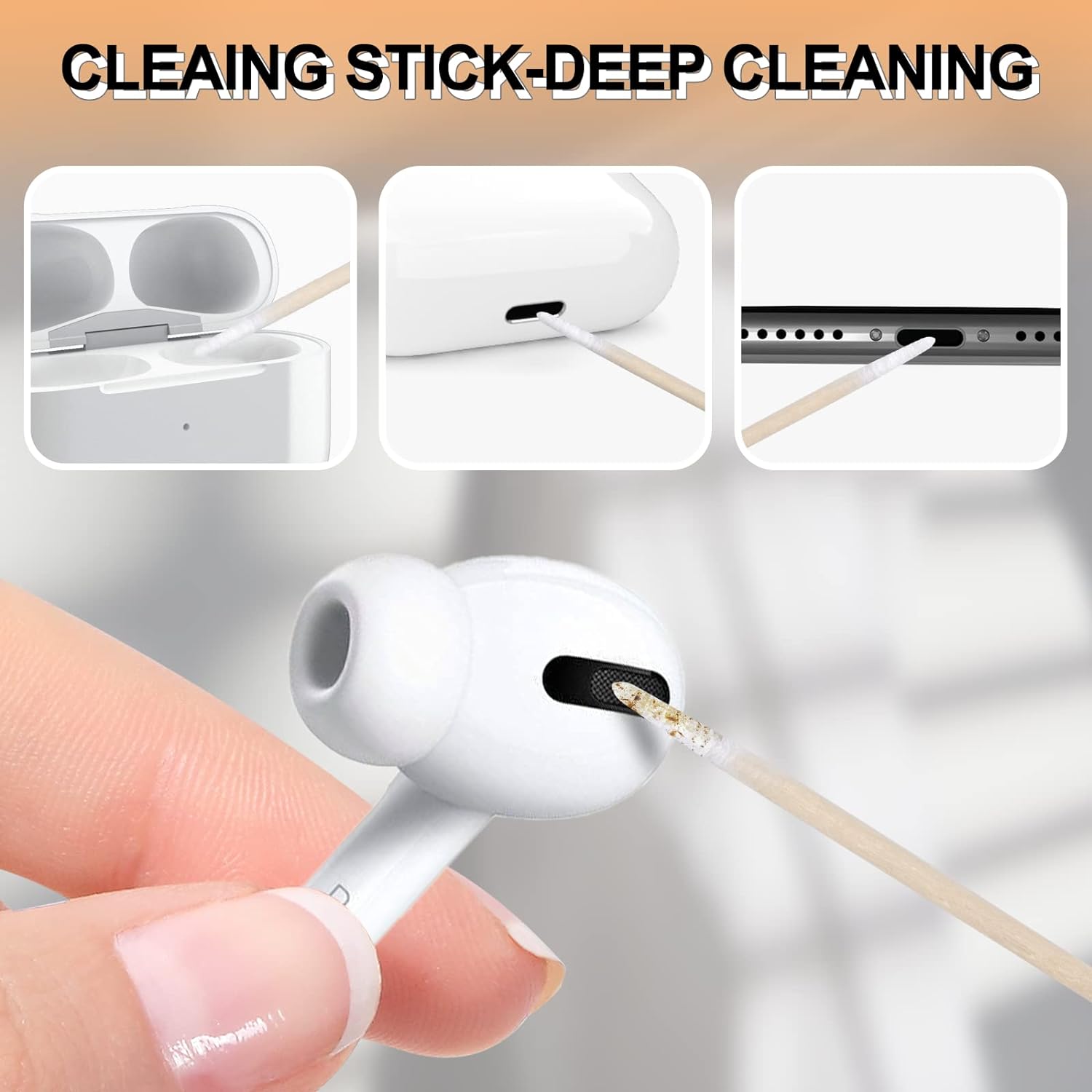 MOLOPPO Cleaning Putty for Apple Airpods, Phone Cleaning Kit with Clean Pen, Remove Ear Wax&Dirt&Gunk from Device’s Small Crevices, AirPod Cleaner Kit for Airpods Charging Case/Headphones/Electronics
