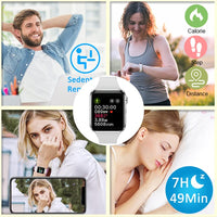 Nanphn Smart Watch For Android Ios Phones Compatible Iphone Samsung,Nanphn 1.75'' Touchscreen Sport Fitness Activity Tracker Watch With Call/Sms/Heart Rate/Pedometer For Men Women Kids (White)