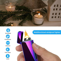 COMANYI Electric Lighter Windproof, Flame Electric Lighter Plasma-Flame Arc Lighter Rechargeable USB Lighter Flame Lighter with Battery Indicator (Magic)