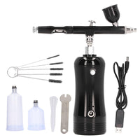 Orenic Upgraded Airbrush Kit with Air Compressor, Portable Cordless Airbrush Gun, Rechargeable Handheld Set, 17.4psi, Portable Airbrush for Cake Decorating, Makeup Art, Nail Painting, Tattoo, Manicure