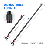 Neewer Camera Slider Support Arm Stabilizer, 2-Pack Adjustable Tripod Stability Arm for Increasing Stability in Aluminum Alloy, Extendable Poles for Camera Video Slider RailÃ‚ with C Clamps and BallHead