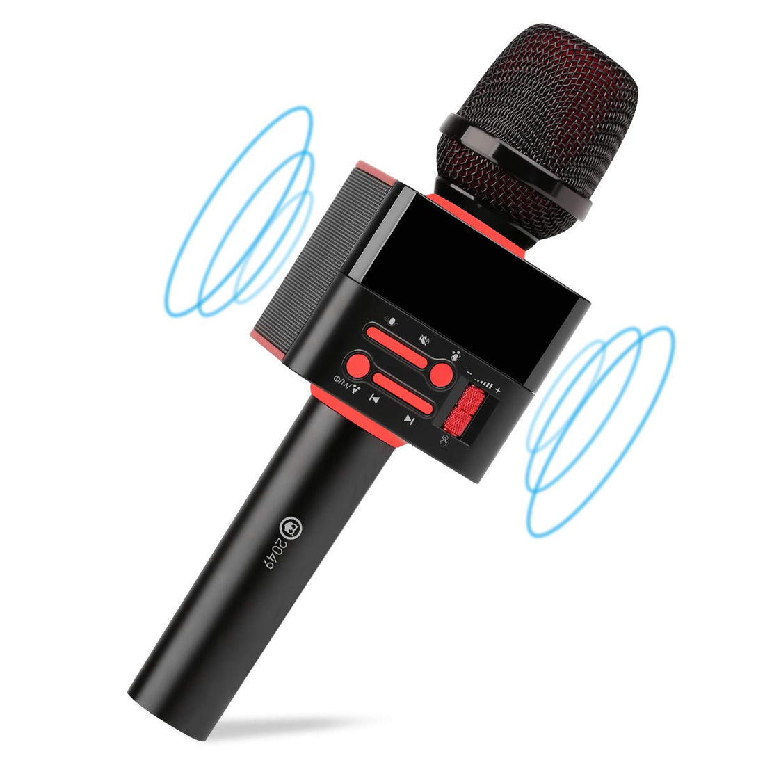 2049 X50 2x13w Cardioid Dynamic Karaoke Microphone, Handheld Wireless Bluetooth Karaoke Systems Karaoke Microphone for Home/Outdoor/Party/Classroom/Car Compatible with Smart phone/PC/Mp3/Mp4/TV