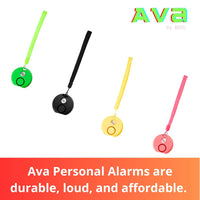 Ava Personal Alarm by BASU® 140dB All Ages, Use in Any Emergency, Extra Loud, Batteries Included (Pink)