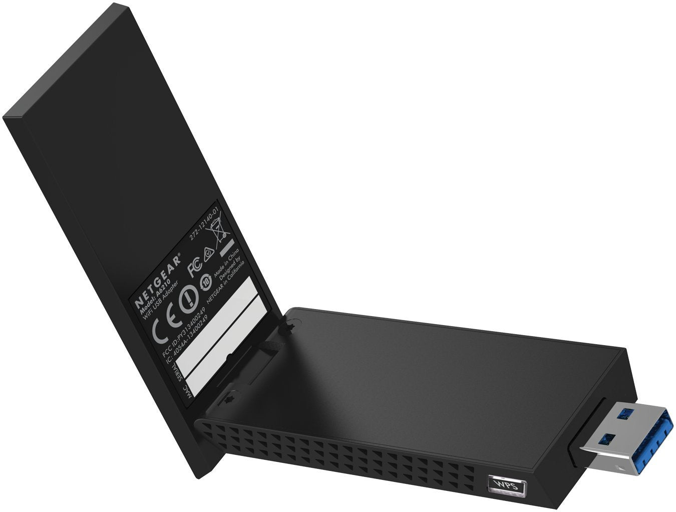 Netgear AC1200 A6210-100PES USB High Gain Dual Band Wi-Fi Adapter (Black)