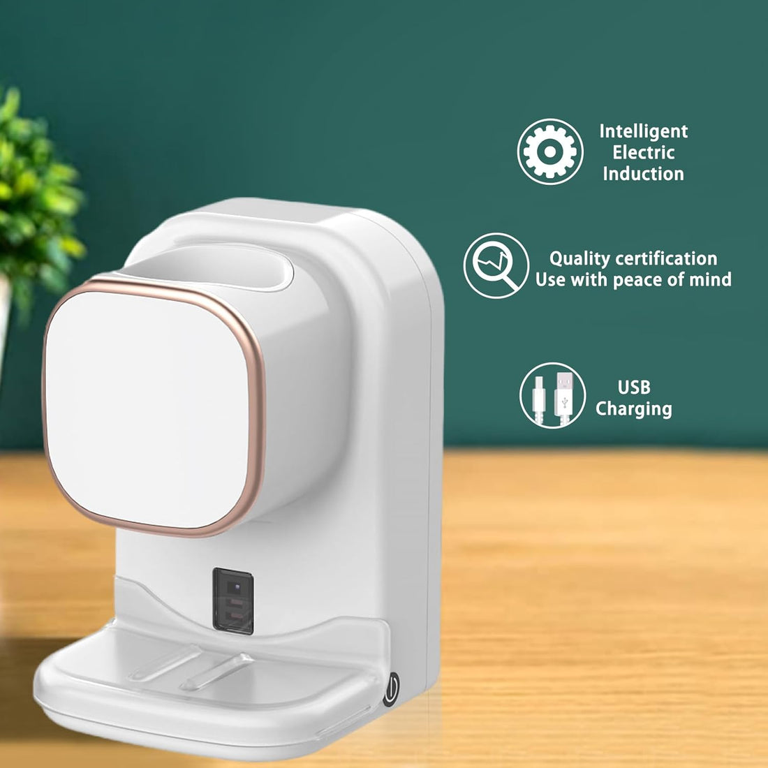 KIKOUVIEV Automatic Toothpaste Dispenser Bathroom Automatic Toothpaste Squeezer Wall Mounted with Sensor for Kids and Adult(White)