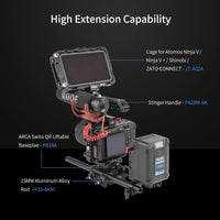 Nitze FX30 Cage for Sony FX30 / FX3 (ILME-FX3) with HDMI Cable Clamp and Built-in Arca QR Plate, Interchangeable Full Cage Half Cage Compatible with Original XLR Handle - T-S10B