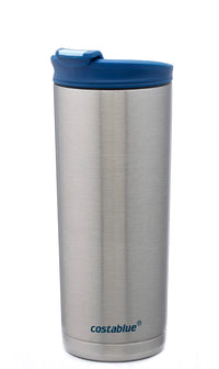 Costablue Vacuum Insulated Stainless Steel Thermal Travel Mug, 16 oz, Easy to clean, Flip leak proof Ocean Blue lid