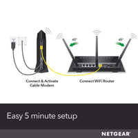 NETGEAR CM700, 32x8, DOCSIS 3.0 Cable Modem, Max Download Speeds of 1.4Gbps, Certified for XFINITY by Comcast, Time Warner Cable, Charter (CM700-1AZNAS)
