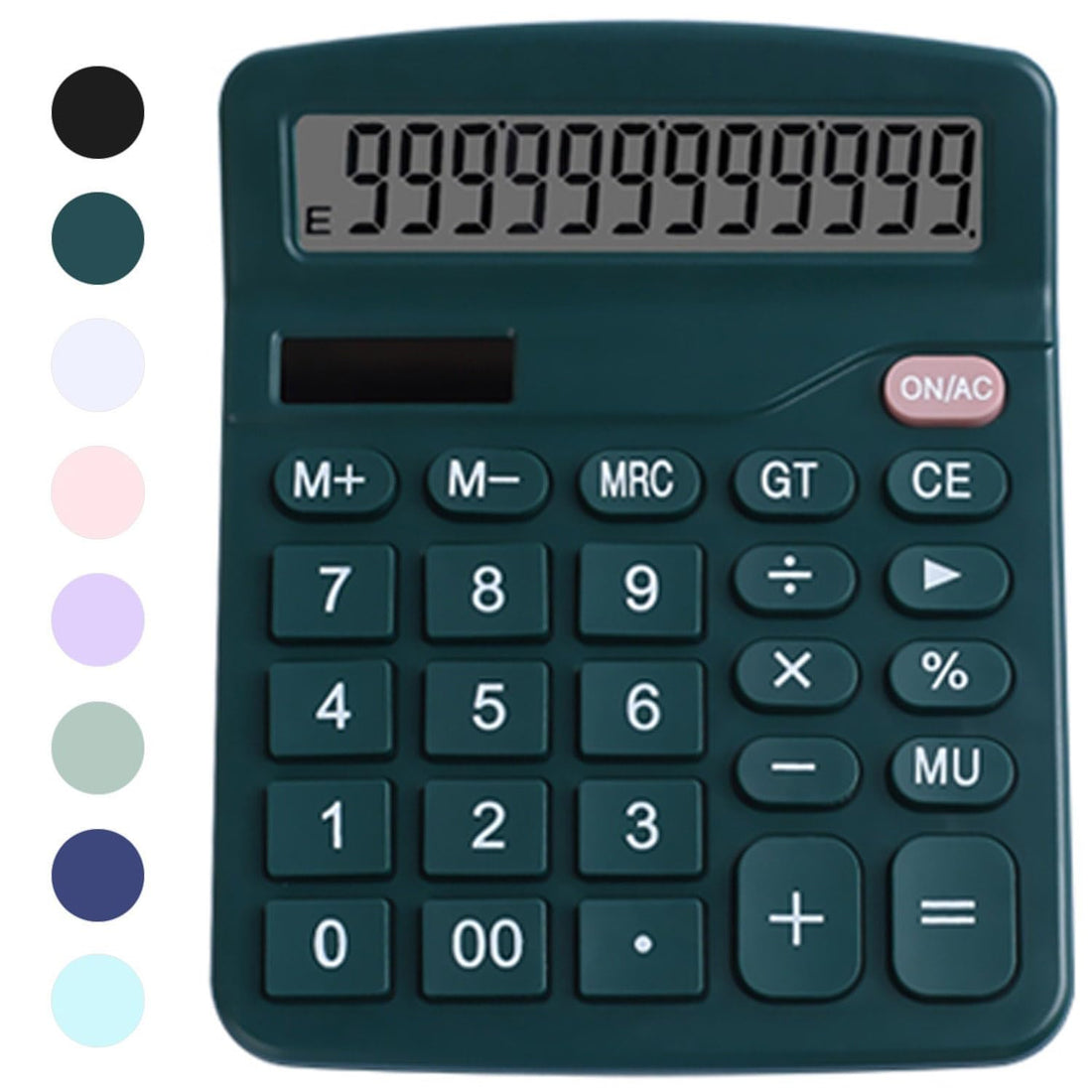 Office Desk Calculator, Cute Calculator for Kids, Basic Calculators Desktop, Dual Power Simple Financial Calculator with Big Button Large Display for Office Home and School (Green)
