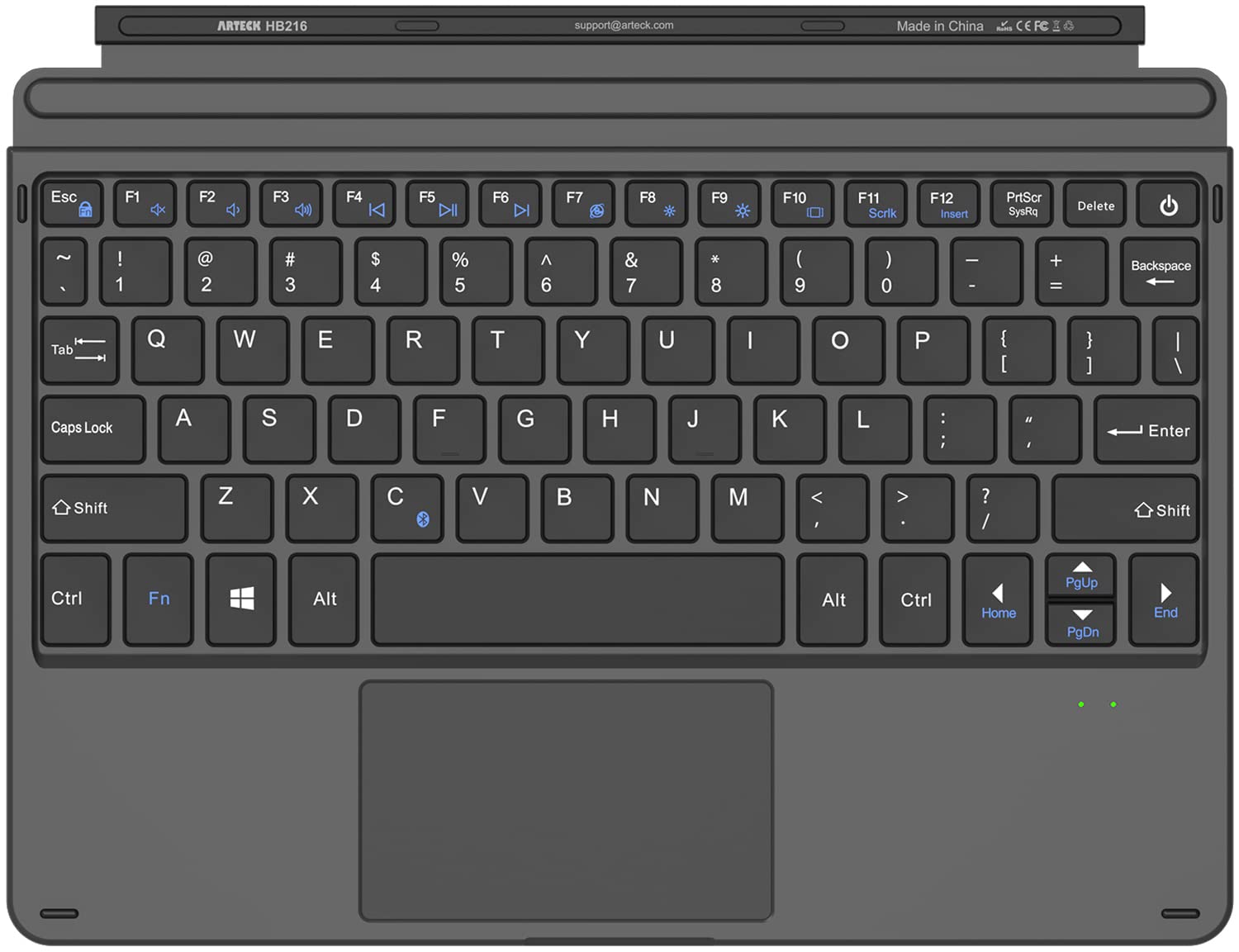 Arteck Microsoft Surface Go Type Cover, Ultra-Slim Portable Bluetooth Wireless Keyboard with Touchpad Built-in Rechargeable Battery