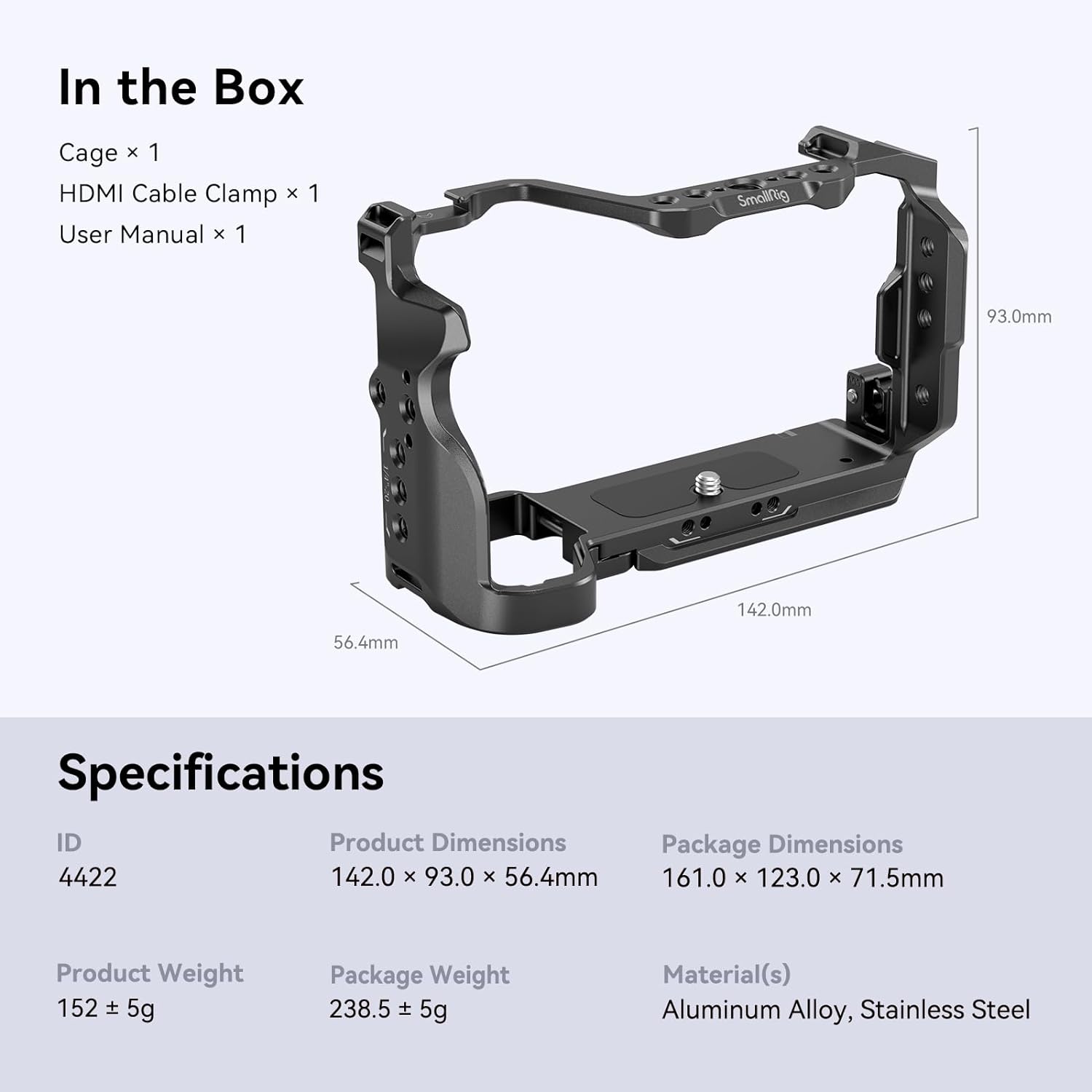 SmallRig Cage Kit for Sony Alpha 7 C II/Alpha 7 CR - 4422