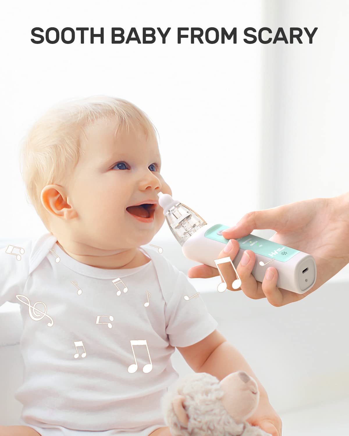 Nasal Aspirator | Baby Nose Sucker | Electric Nose Aspirator for Toddler | Automatic Nose Cleaner, Rechargeable with Music Function Adjustable Volume
