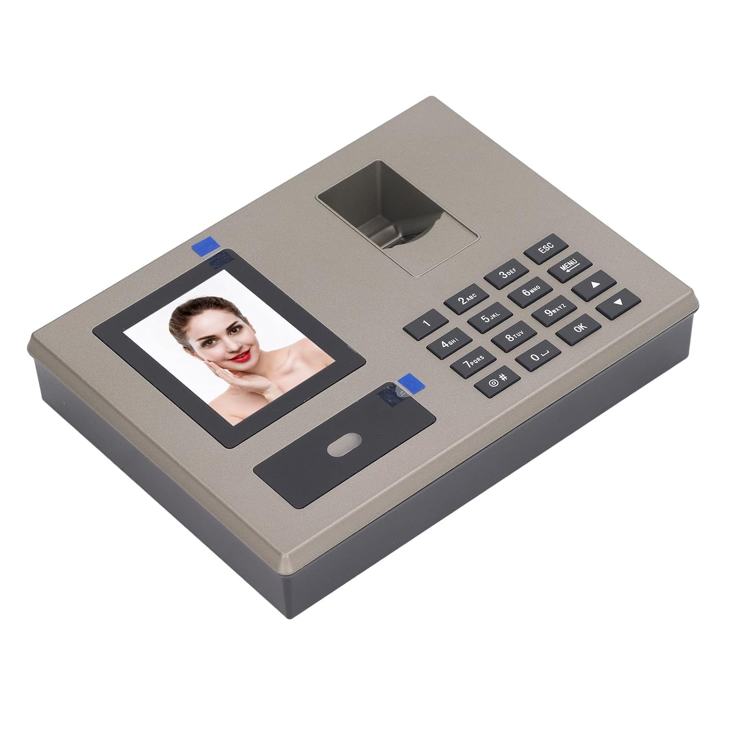 Biometric Time Attendance, Automatically Calculated Hours Warm Voice Alert 100-240V PIN Office Clerk Answering Machine (US Plug)