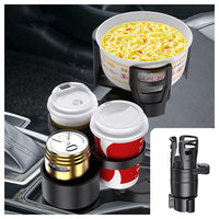 Car Cup Holder Expander,1-Divide-4 Rotatable Adjustable Cup Holder Expander for Car,All Purpose Car Cup Holders Fits Less Than 5.91" Large Bottles,Drinks,Mugs,Foods